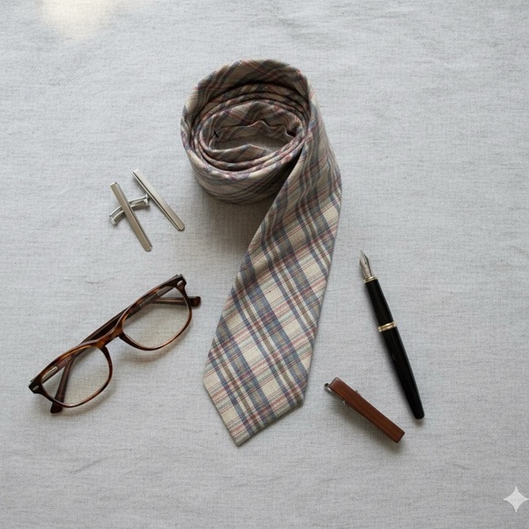 Lands' End Classic Silk Men's Necktie Formal Business Wedding Accessory - Picture 12 of 12